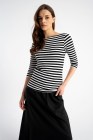 Bluzka Zora B&W Stripes SS26
