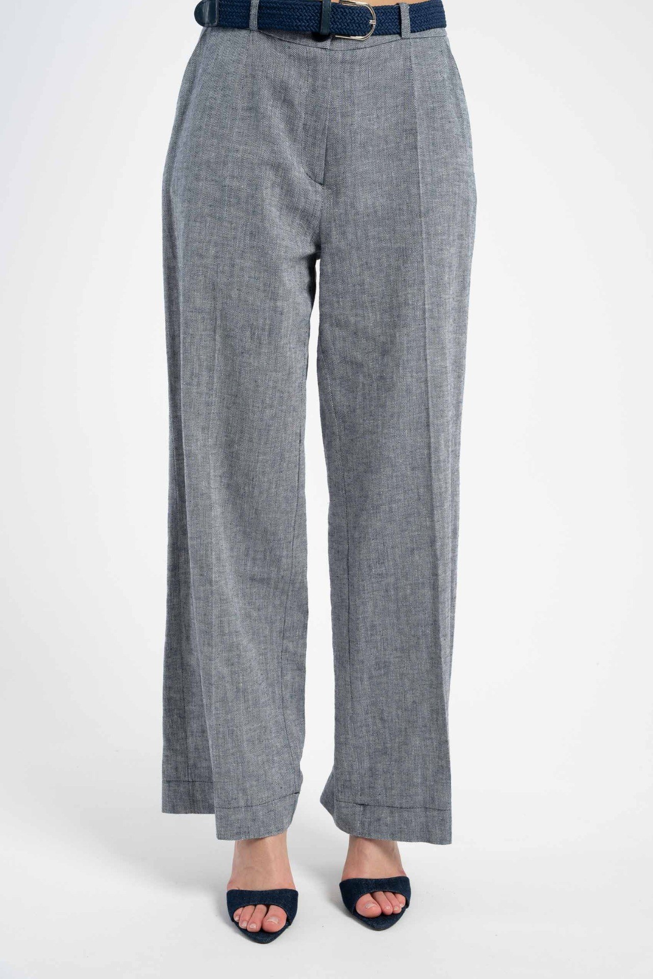 Spodnie Wide Zigzag Navy SS 25