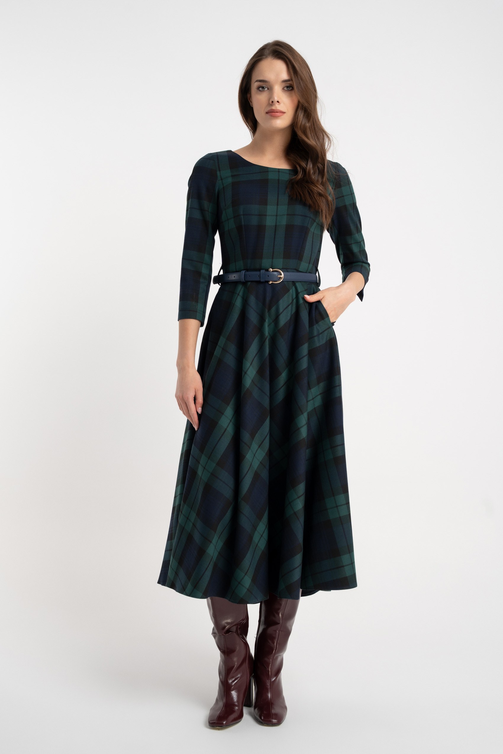 Sukienka Luna Green Chess AW25