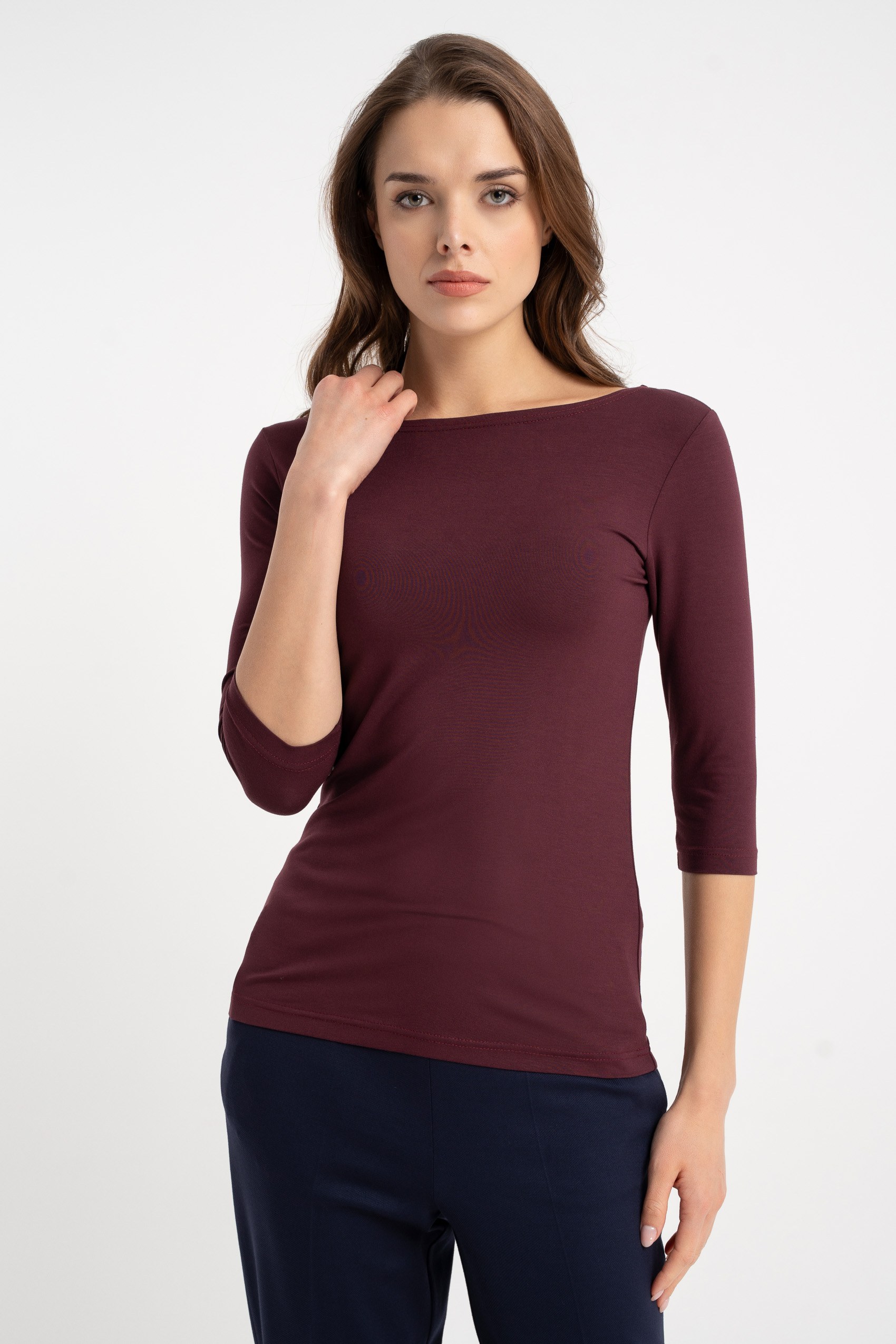 Bluzka Zora Burgund AW25