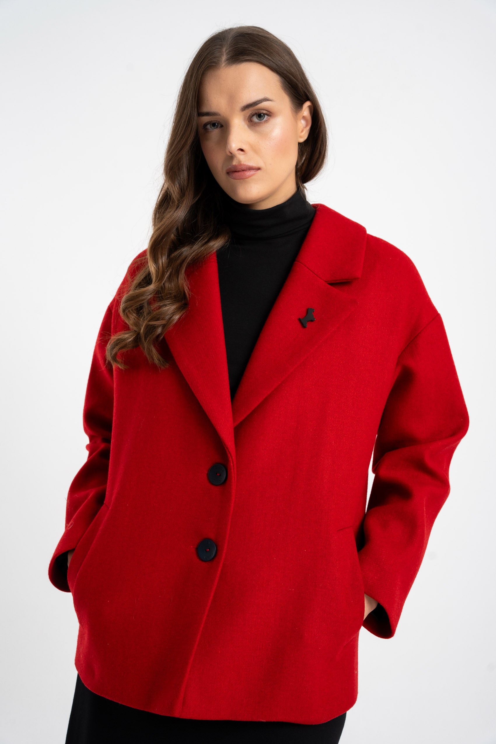 Kurtka Laura Red Wool Aw26