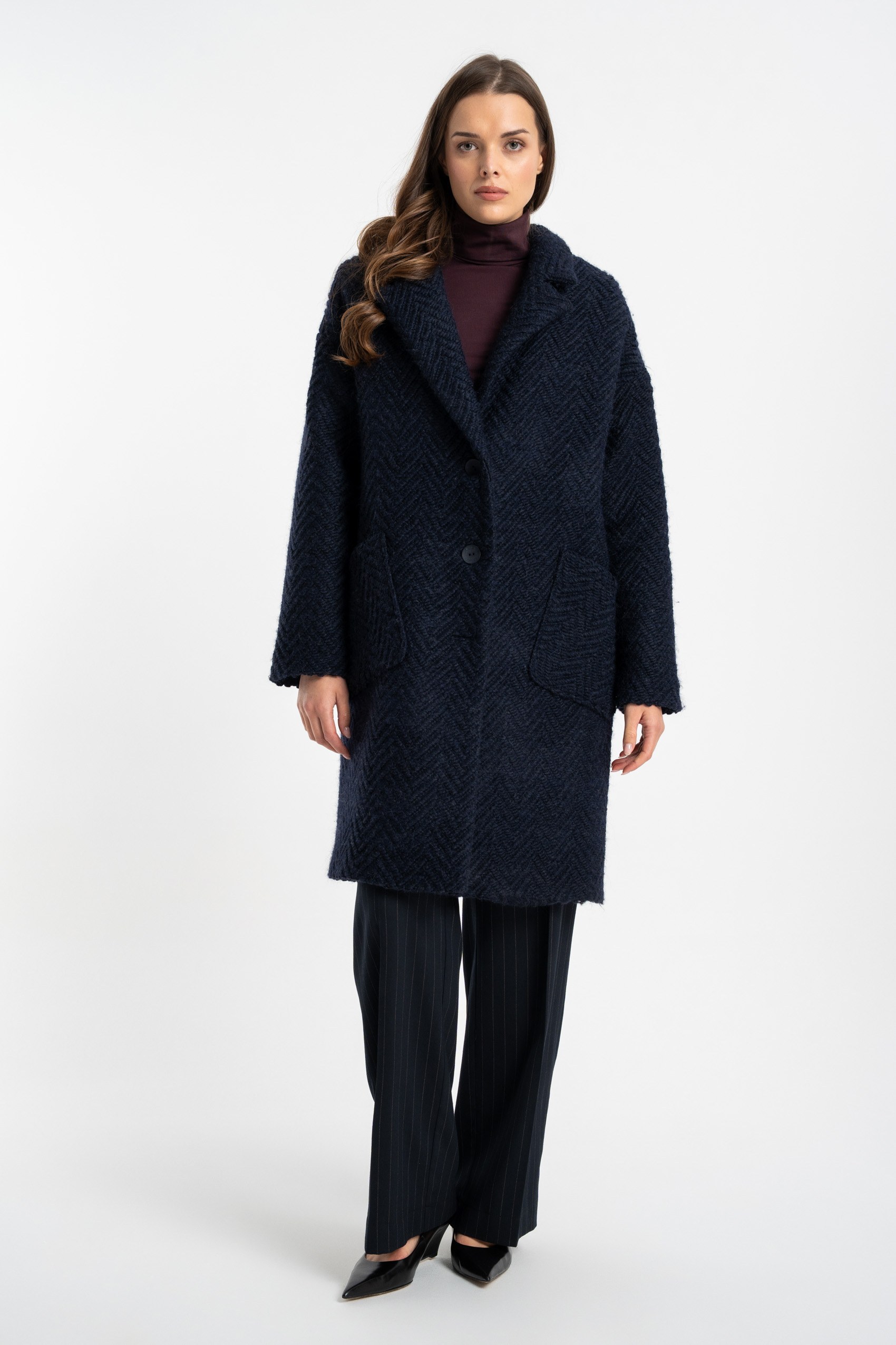 Płaszcz Fluffy Navy AW26