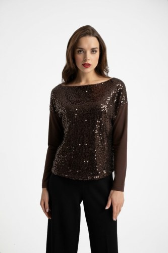 Bluzka Alexis Sparkle Brown AW25