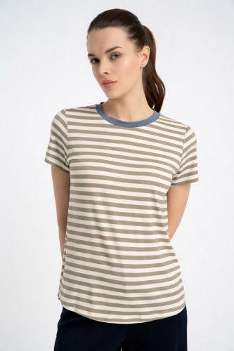 Bluzka Iness Beige&Blue SS26