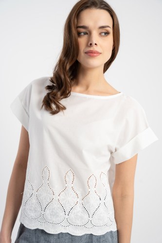 Bluzka Oliwia White Ornaments SS 25