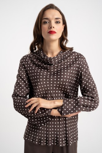 Bluzka Lumos Brown Dots  AW25