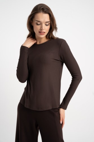 Bluzka Gaba Brown AW25