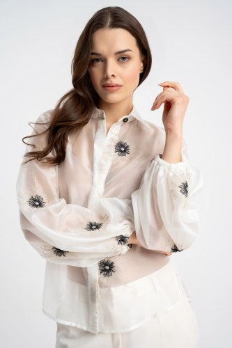 Bluzka Mariola Milk Flowers SS26