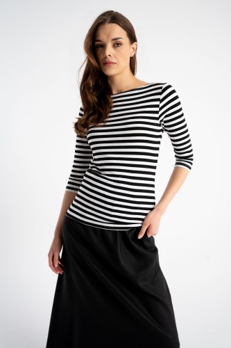 Bluzka Zora B&W Stripes SS26