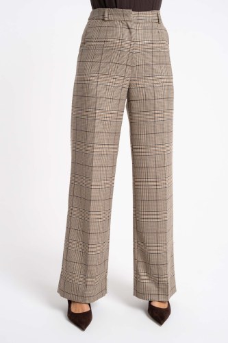Spodnie Wide Brown Grid AW26