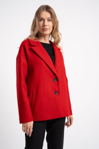 Kurtka Laura Red Wool Aw26