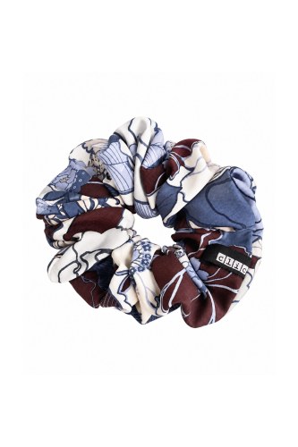 Gumka Scrunchie Blue Flowers