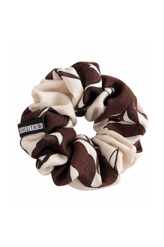 Gumka Scrunchie Brown Flowers
