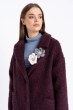 Płaszcz Fluffy Burgund AW25