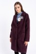 Płaszcz Fluffy Burgund AW25