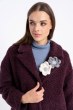 Płaszcz Fluffy Burgund AW25