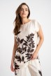 Bluzka Rumba Brown Flowers - Click #fashion