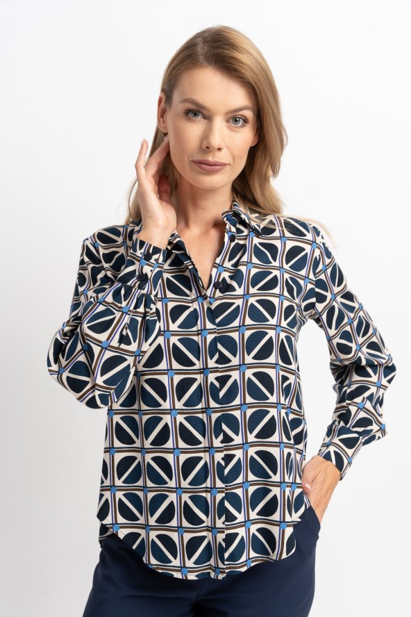 Bluzka Vera Blue Coffee AW