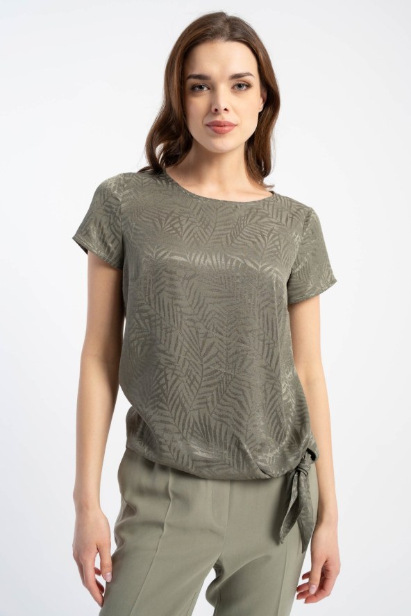 Bluzka Idalia Green Leaves SS 25