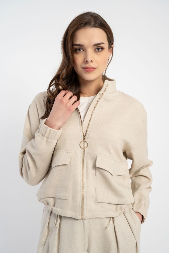 Kurtka Lukas Linen Beige SS 25