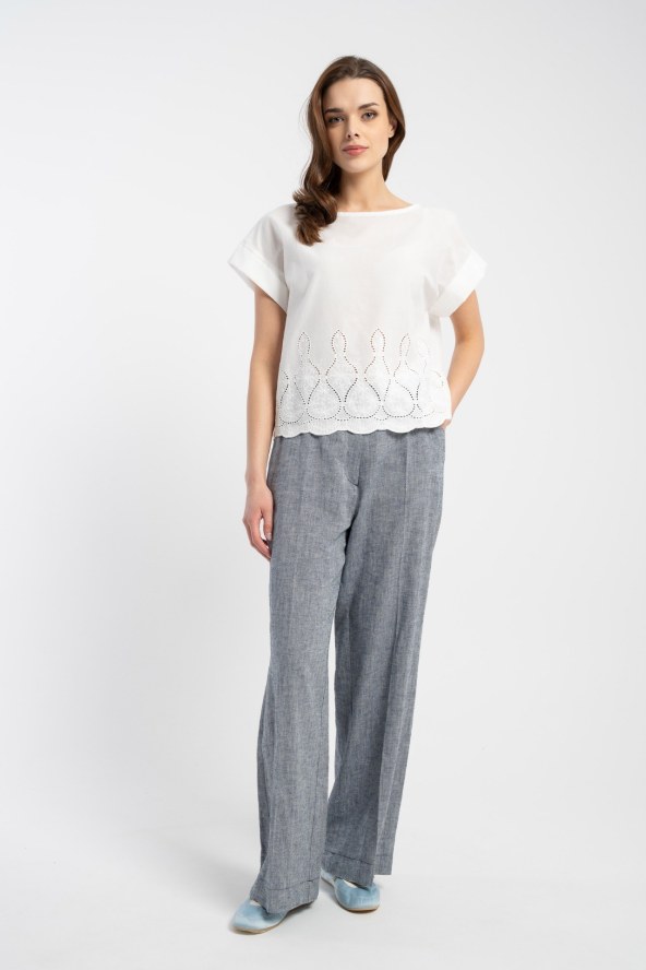 Bluzka Oliwia White Ornaments SS 25