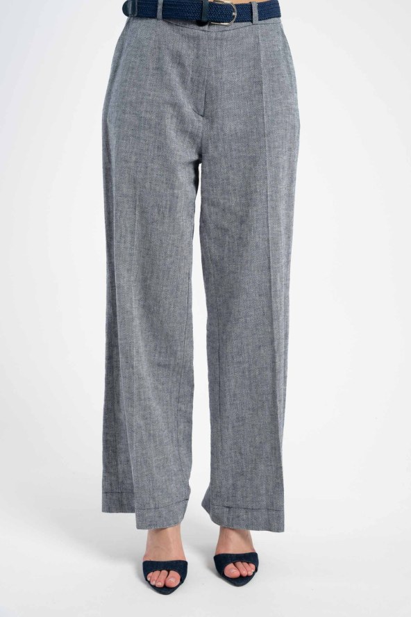 Spodnie Wide Zigzag Navy SS 25