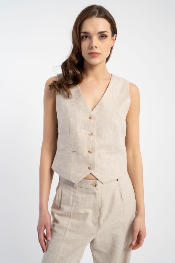 Kamizelka Filip Zigzag Beige SS 25