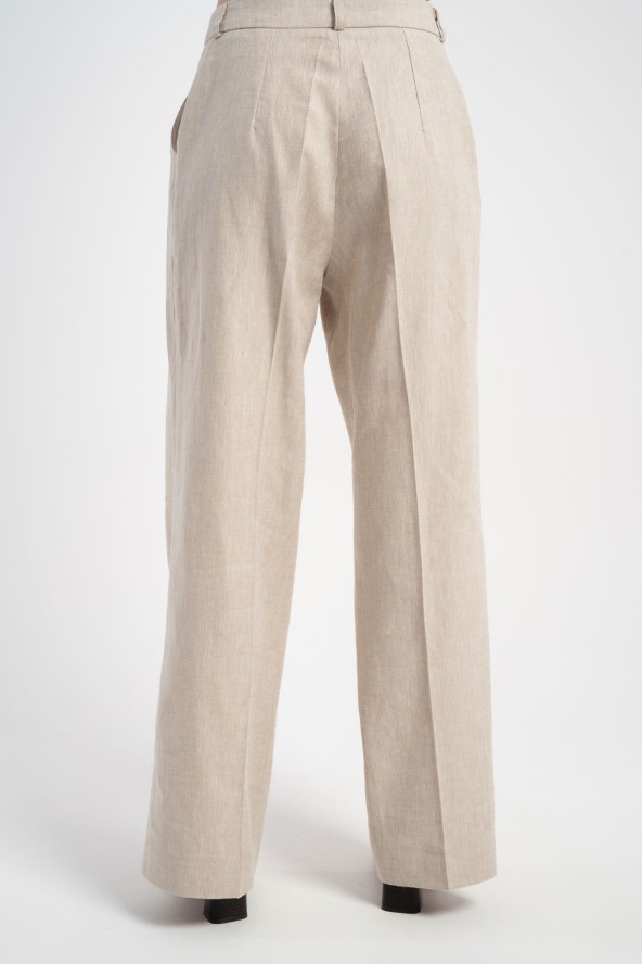 Spodnie Wide Zigzag Beige SS 25