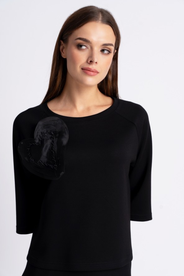 Bluzka Katia Black Heart AW25