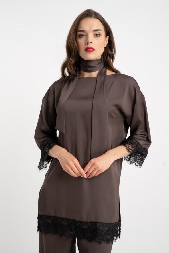 Tunika Rumba Satin Brown AW25
