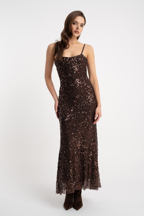 Sukienka Renata Disco Brown AW25