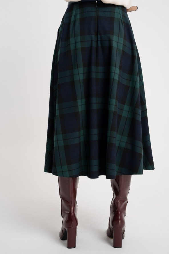 Spódnica Waja Green Chess AW25