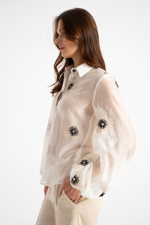 Bluzka Mariola Milk Flowers SS26
