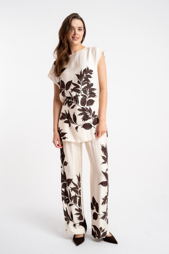 Bluzka Rumba Brown Flowers SS26