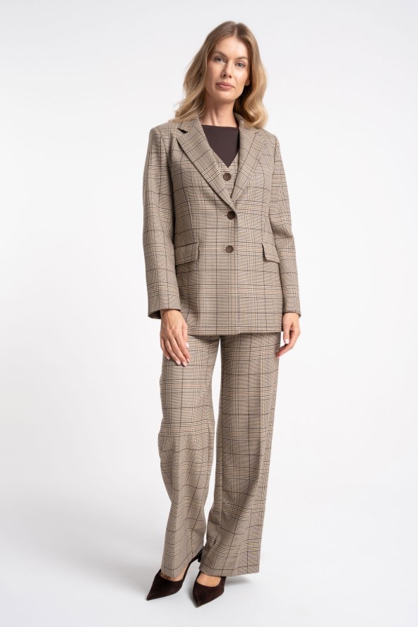 Marynarka Alka Brown Grid AW26